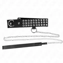 Kink - collar con correa 65 cm con brillos ajustable 37-42 cm x 5.3 cm