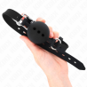Kink - mordaza 55 x 2 cm de bola 4.5 cm de silicona completa talla m negro ajustable 35-51 cm - 2