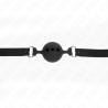 Kink - mordaza 55 x 2 cm de bola 5 cm de silicona completa talla l negro ajustable 35-51 cm - 4