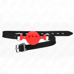 Kink - mordaza 55 x 2 cm de bola 4.5 cm de silicona completa talla m rojo ajustable 35-51 cm Kink - mordaza 55 x 2 cm de bola 4.5 cm de silicona completa talla m rojo ajustable 35-51 cm