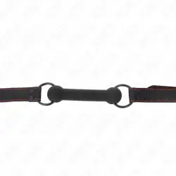 Kink - mordaza forma de hueso con correa polipiel negro ajustable 41-57 cm