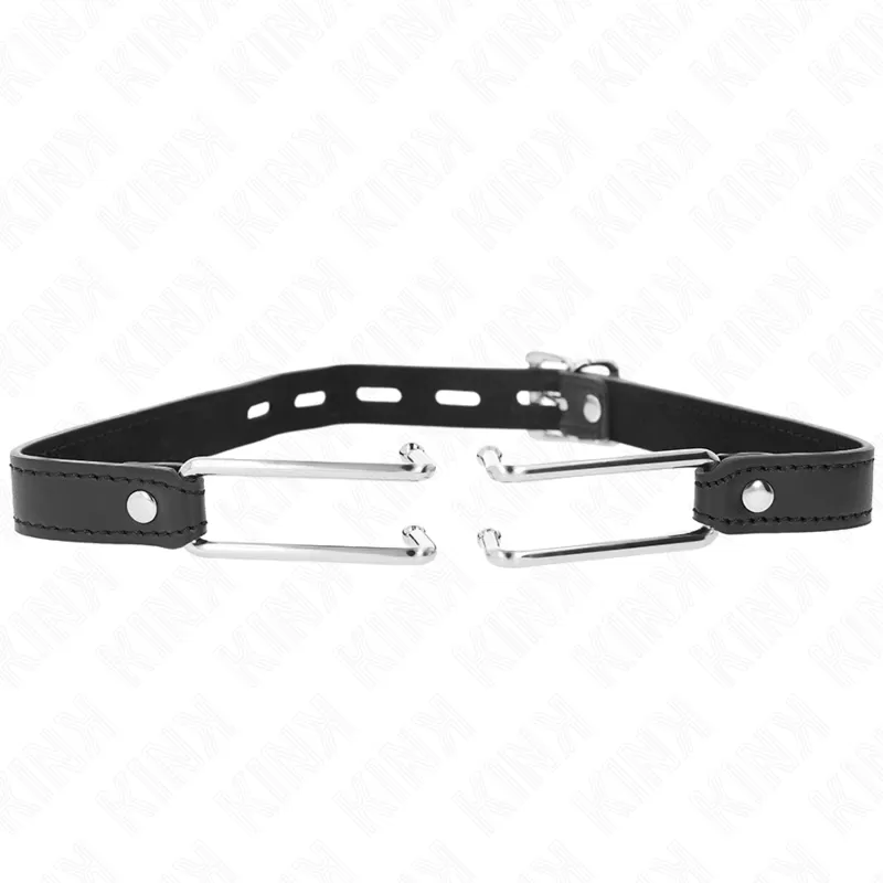 Kink - mordaza gancho de metal 11.5 cm con correa de polipiel ajustable 39-58 cm x 2 cm Kink - mordaza gancho de metal 11.5 cm con correa de polipiel ajustable 39-58 cm x 2 cm