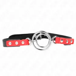Kink - mordaza con mãltiples juntas tãricas 4 / 4.8 cm rojo ajustable 38 x 56 cm