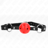Kink - mordaza de bola 4.5 cm roja dura hueca modelo 1 63.5 x 2 cm - 1