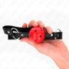 Kink - mordaza de bola 4.5 cm roja dura hueca modelo 1 63.5 x 2 cm - 3