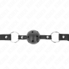 Kink - mordaza de bola 4.5 cm negra dura hueca modelo 1 63.5 x 2 cm - 3