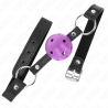 Kink - mordaza de bola 4.5 cm morado dura hueca 63.5 x 2 cm - 2