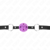 Kink - mordaza de bola 4.5 cm morado dura hueca 63.5 x 2 cm - 3