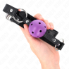 Kink - mordaza de bola 4.5 cm morado dura hueca 63.5 x 2 cm - 4