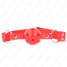 Kink - mordaza de bola 4.5 cm dura hueca rojo completa 62 x 2 cm - 1