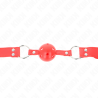 Kink - mordaza de bola 4.5 cm dura hueca rojo completa 62 x 2 cm - 3