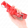 Kink - mordaza de bola 4.5 cm dura hueca rojo completa 62 x 2 cm - 4