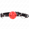 Kink - mordaza de bola 4.5 cm roja dura hueca modelo 2 65 x 2.5 cm - 1