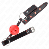 Kink - mordaza de bola 4.5 cm roja dura hueca modelo 2 65 x 2.5 cm - 2