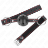 Kink - mordaza de bola 4.5 cm negra dura hueca modelo 2 65 x 2.5 cm - 2