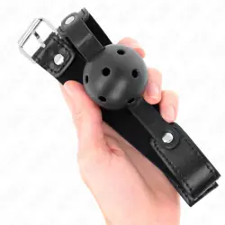 Kink - mordaza de bola 4.5 cm transpirable negro 65 x 2.5 cm Kink - mordaza de bola 4.5 cm transpirable negro 65 x 2.5 cm