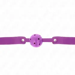 Kink - mordaza de bola 4.5 cm transpirable morado 65 x 2.5 cm Kink - mordaza de bola 4.5 cm transpirable morado 65 x 2.5 cm