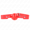 Kink - mordaza de bola 4.5 cm transpirable rojo 65 x 2.5 cm - 1