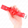 Kink - mordaza de bola 4.5 cm transpirable rojo 65 x 2.5 cm - 3
