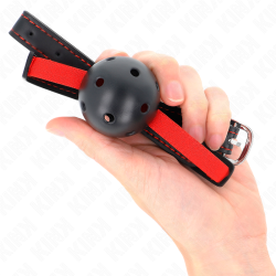 Kink - mordaza de bola 4.5 cm dura hueca con cinturan elastico 56 x 1.5 cm - 4