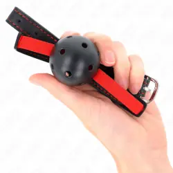 Kink - mordaza de bola 4.5 cm dura hueca con cinturãn elãstico 56 x 1.5 cm