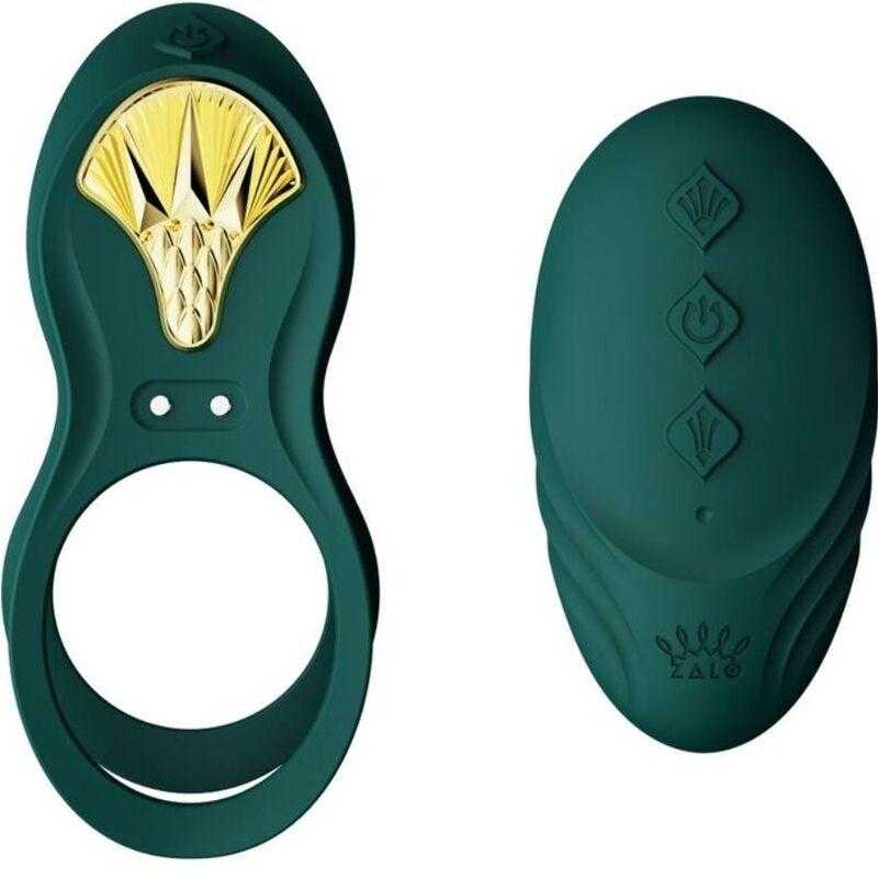 Zalo - bayek anillo vibrador control remoto parejas verde Zalo - bayek anillo vibrador control remoto parejas verde