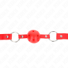 Kink - mordaza de bola 4 cm transpirable con doble remache modelo 1 rojo 62 x 2.5 cm ajustable 42-58 cm - 1