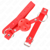 Kink - mordaza de bola 4 cm transpirable con doble remache modelo 1 rojo 62 x 2.5 cm ajustable 42-58 cm - 2