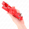 Kink - mordaza de bola 4 cm transpirable con doble remache modelo 1 rojo 62 x 2.5 cm ajustable 42-58 cm - 4