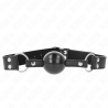 Kink - mordaza de bola 4 cm suave y solida con correa de polipiel 62 x 2.5 cm ajustable 42-58 cm - 1