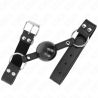 Kink - mordaza de bola 4 cm suave y solida con correa de polipiel 62 x 2.5 cm ajustable 42-58 cm - 2