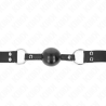Kink - mordaza de bola 4 cm suave y solida con correa de polipiel 62 x 2.5 cm ajustable 42-58 cm - 3