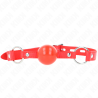 Kink - mordaza de bola 4 cm tpe con candado rojo 60 x 2 cm - 1