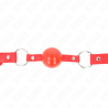Kink - mordaza de bola 4 cm tpe con candado rojo 60 x 2 cm - 3
