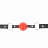 Kink - mordaza de bola 4 cm con candado bola roja correa negra 60 x 2 cm - 1