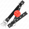 Kink - mordaza de bola 4 cm con candado bola roja correa negra 60 x 2 cm - 2