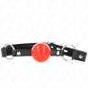 Kink - mordaza de bola 4 cm con candado bola roja correa negra 60 x 2 cm - 3