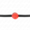 Kink - mordaza de bola 4 cm sãlida simple rojo 65 x 1.5 cm - 3
