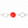 Kink - mordaza de bola roja de pvc transparente ajustable - 4