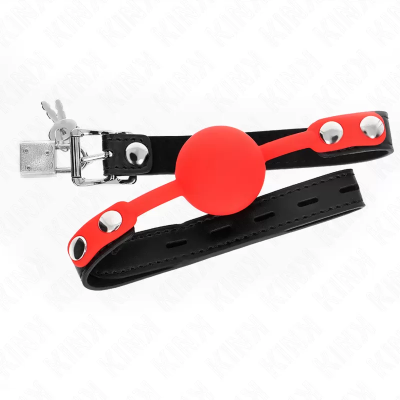 Kink - mordaza de bola 4 cm de silicona con candado 60 x 2 cm Kink - mordaza de bola 4 cm de silicona con candado 60 x 2 cm