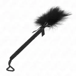 Kink - masajeador de cuerda de nailon con plumas para cosquillas y lazo negro 25 cm Kink - masajeador de cuerda de nailon con plumas para cosquillas y lazo negro 25 cm