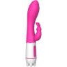 Vibrador rabbit Armony Happy fucsia de pie