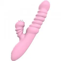 Armony - vibrador multifuncion con lengua estimuladora efecto calor rosa
