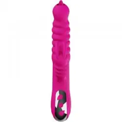Armony - vibrador multifuncion rabbit doble lengua efecto calor fucsia