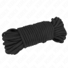 Madeja de cuerda de algodón negra Kink