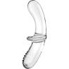 Satisfyer Double Crystal transparente, de frente