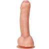 Dildo realista Armony con prepucio de 21 cm, con ventosa, de frente