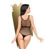 Teddy de rejilla Penthouse Enjoy the Moment negro, de espaldas