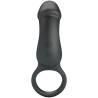 Pretty love - trae anillo vibrador con estimulador negro - 2