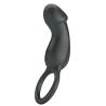 Pretty love - trae anillo vibrador con estimulador negro - 3
